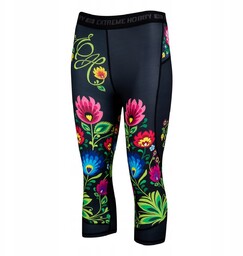 Legginsy sportowe damskie do Mma Folk 3/4 Xs