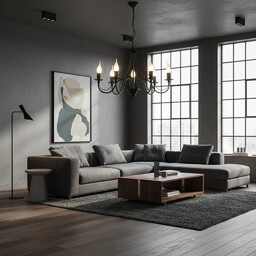 Żyrandol MINERWA 7 czarny SL.0219 - Sollux