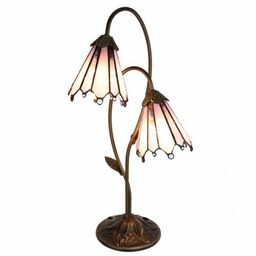 Lampa Stołowa Tiffany Kwiaty A Clayre & Eef