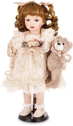 Figurka lalka kolekcjonerska figurka porcelanowa 48x30x24 177060