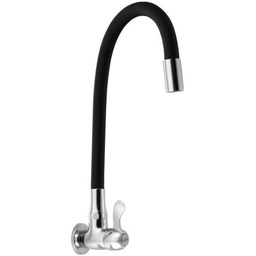 Zawór kulowy ścienny 1/2" elastyczna wylewką na zimną