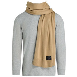 Szalik zimowy Calvin Klein CK Logo Brązowy -