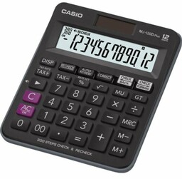 CASIO Kalkulator MJ-120D PLUS Zasilanie bateryjno-słoneczne, 1 pamięć