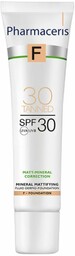 Pharmaceris F, Matt-Mineral-Correction, mineralny dermo-fluid matujący, SPF 30,