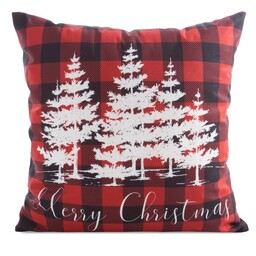Eurofirany Poszewka świąteczna 45x45 Chp 201 czerwona czarna