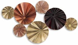 World Art TW60726 kompozycja asymetryczne koła obraz metalowy,