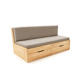 Łóżko młodzieżowe 2-osobowe wysuwane Duo A bukowe, lakierowane