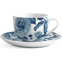 Zestaw 6 filiżanek t porcelany niebieskie róże cc
