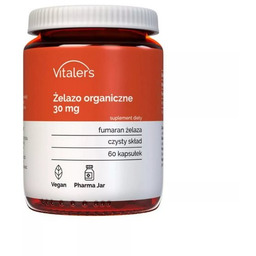 Iron (Żelazo organiczne) 30 mg, Vitaler''s, 60 kapsułek