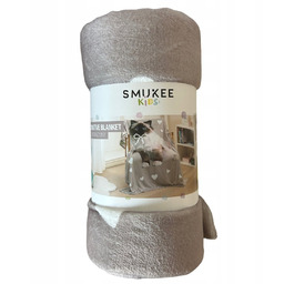 Dziecięcy kocyk Smukee 130x160 koty kotki beżowy