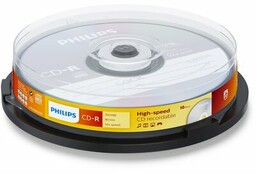 PHILIPS Płyta CD-R, 700 MB, 52x (10 szt.)
