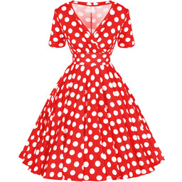 Sukienka PIN UP w grochy groszki czerwona PRODUKT