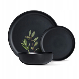Mg Home Zestaw Obiadowy Z Kamionki Artena Black