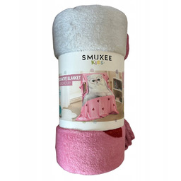 Dziecięcy kocyk Smukee 130x160 koty kotki różowy