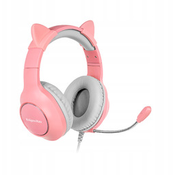 Słuchawki gamingowe dla dzieci kocie uszy mikrofon