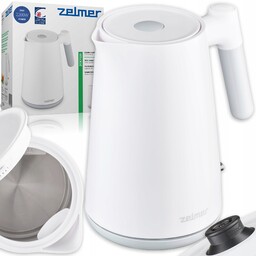 Czajnik Elektryczny Zelmer Bezprzewodowy Stal Nierdzewna Cichy 1L