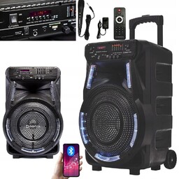 Głośnik Karaoke Mikrofon Pilot Radio Mobilny Manta