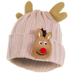 Moraj Różowa Czapka Z Reniferem