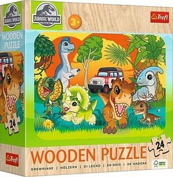 Trefl PUZZLE DREWNIANE 24 POZNAJ DINOZAURY TREFL