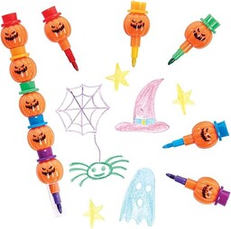 Baker Ross FX439 Dyniowe Kredki Pop-a-Crayons - Zestaw