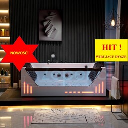 Wirujące dysze Wanna z hydromasażem EB-7066 prostokątna 180cmx120cm