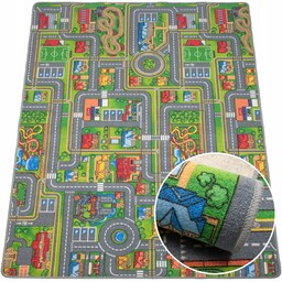 Dywan Dziecięcy 150x200cm Uliczki Miasto Playcity Duży Miękki