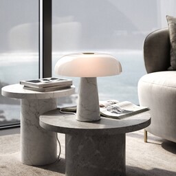 DFTP by Nordlux Lampa stołowa Glossy, biała/biała opalowa
