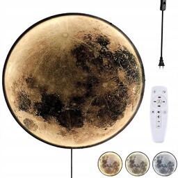 Lampa Ścienna Led Księżyc z 3 Kolorami