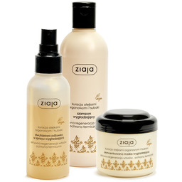 Ziaja Argan, wygładzający zestaw do włosów, odżywka +