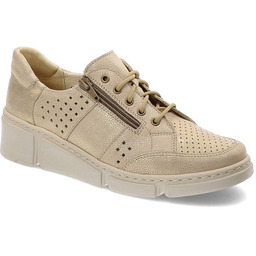 Wasak Złote Półbuty Stylowe Obuwie Damskie