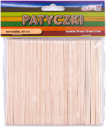 PATYCZKI DEKORACYJNE DREWNIANE 114x110x2mm ALIGA NATURALNE 60szt.