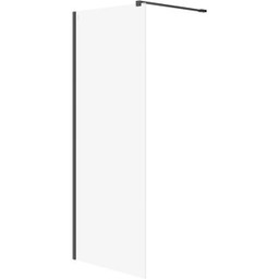 CERSANIT Kabina prysznicowa WALK-IN MILLE czarna 80x200 szkło