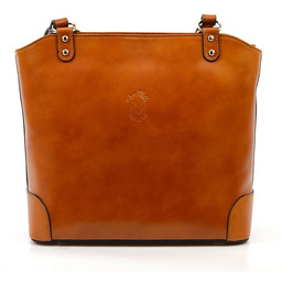 Skórzana torebka na ramię z licowej skóry shopper