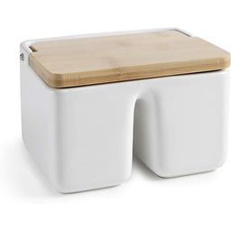 Ibili 8411922449631 solniczka, ceramika, bambus, wielokolorowa, rozmiar uniwersalny