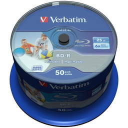 Płyty BD-R Verbatim 25GB X6 printable Datalife (Cake