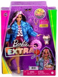 Barbie Extra Lalka Sportowa sukienka/Czarno-różowe włosy 3+