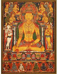 Budda Ratnasambhava bogactwo bóstwa sztuka nadruk plakat dekoracja
