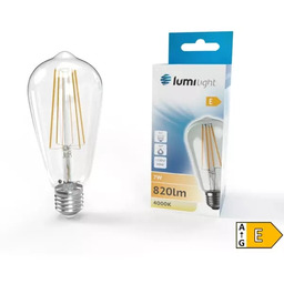 Żarówka LED E27 ST64 7W filament 4000K barwa