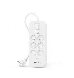 Belkin 2M, 6-portowa listwa 1xUSB-A 1xUSB-C 650J