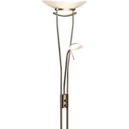 Nowoczesna lampa podłogowa brązowa zintegrowana z LED