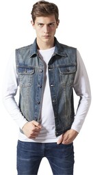 kamizelka DENIM VEST lightblue jeansowa-XXL