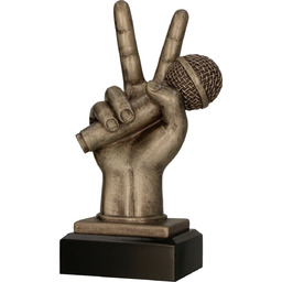 Figurka Trofeum Puchar Mikrofon Muzyka Nutka +Tabliczka
