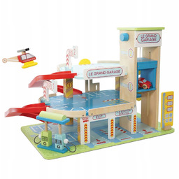 Drewniany Garaż Wielopoziomowy Le Grand Garage Zabawka Le
