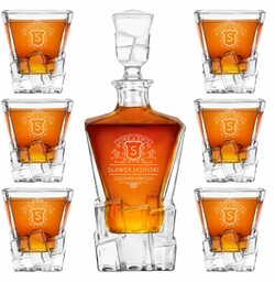 Karafka Ice Blink i 6 szklanek z grawerem