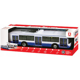 Trolejbus Czeski Autobus 28cm Niebieski Dźwięki Otwierane Drzwi