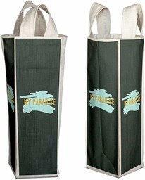 Bonamaison Bawełniana torba na wino z nadrukiem cyfrowym,