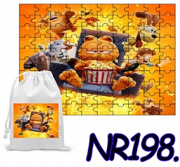PUZZLE 110 EL. UKŁADANKA PREZENT KOT GARFIELD +
