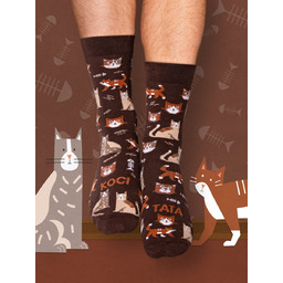 MĘSKIE Skarpetki dla kociego taty z napisem