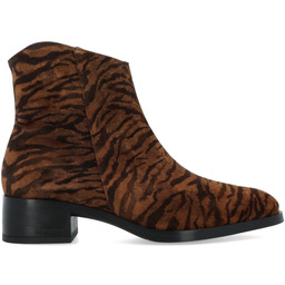 Botki z motywem zwierzęcym - WONDERS D-1801 BRĄZOWE