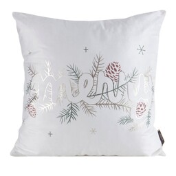 Eurofirany Poszewka świąteczna 45x45 Chp 243A biała złota